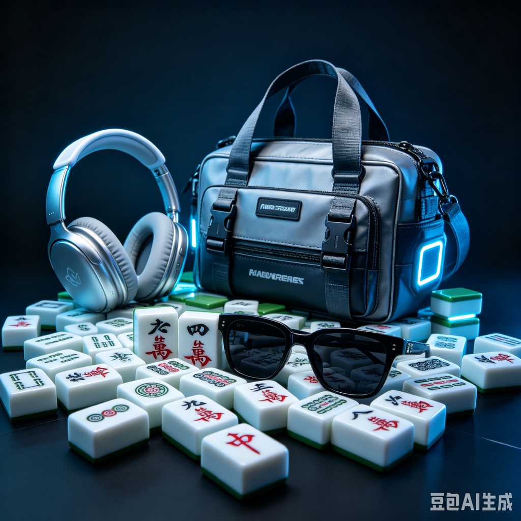 vintage text mahjong set